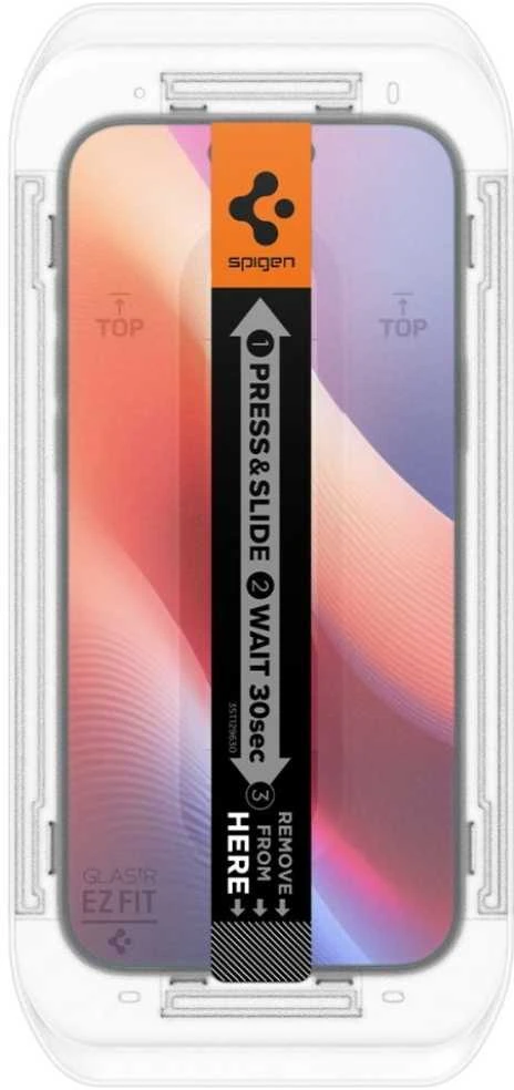 Apsauginis stiklas Apple iPhone 16 Pro / 17 / 17 Pro Spigen Glas.tr „EZ Fit” Privacy 2-pack