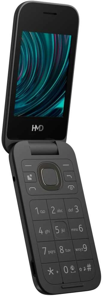 Atlenkiamas telefonas HMD 2660 Flip TA-1711 Dual SIM, Juodas