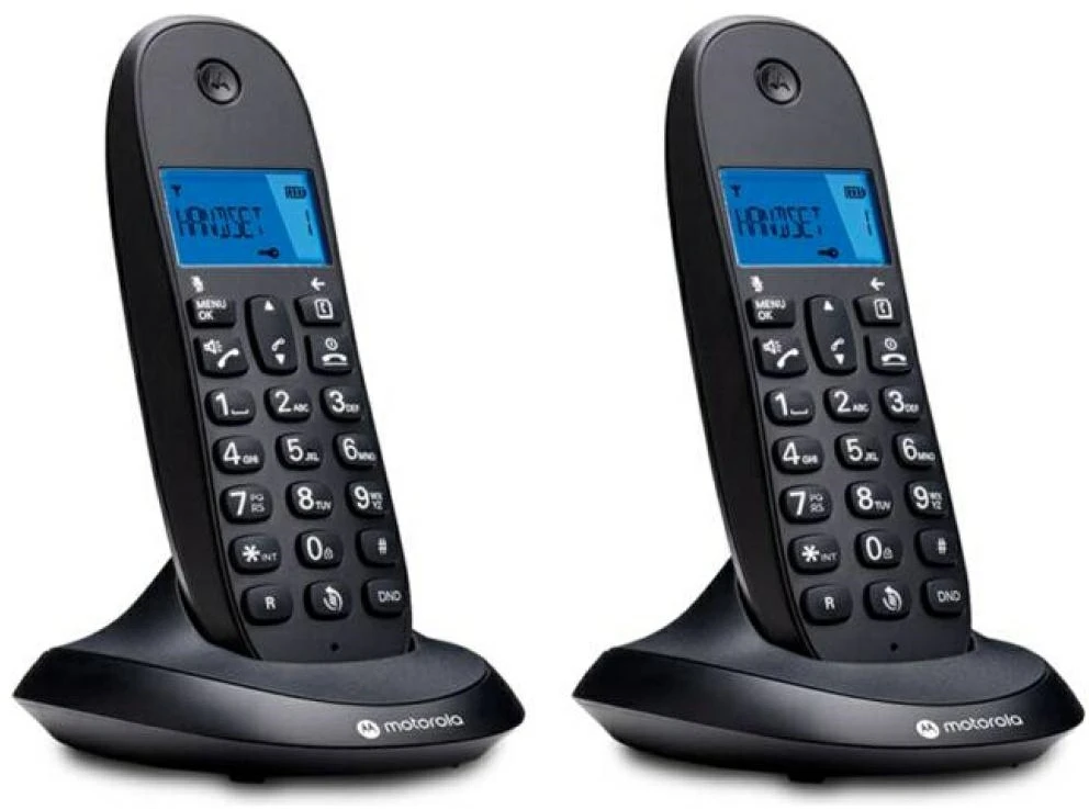 Telefonas stacionarus belaidis komplektas 2 vnt. Motorola C1002CB+ juoda
