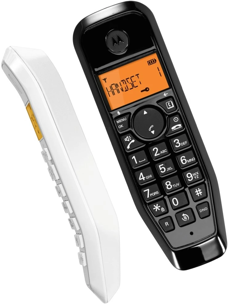 Telefonas stacionarus belaidis komplektas 2 vnt. Motorola S1202 juoda balta