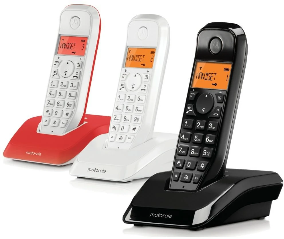 Telefonas stacionarus belaidis komplektas 3 vnt. Motorola S1203