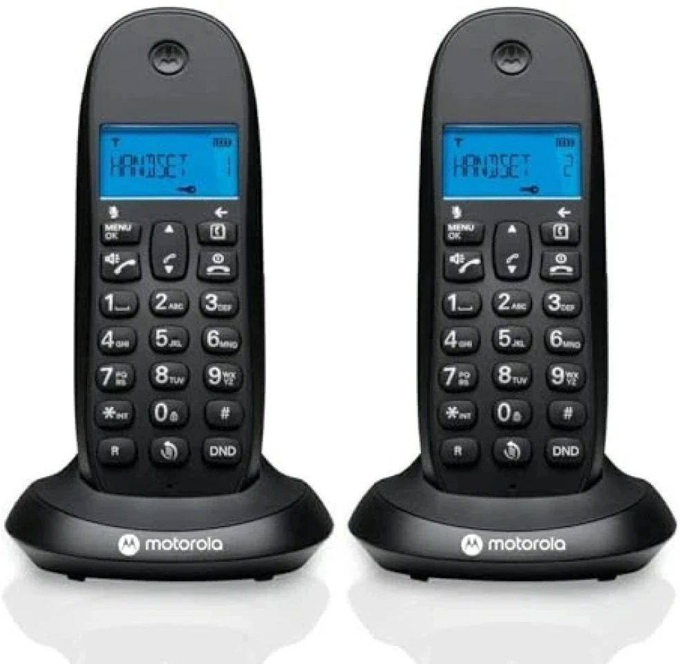 Telefonas stacionarus belaidis komplektas 2 vnt. Motorola C1002CB+ juoda