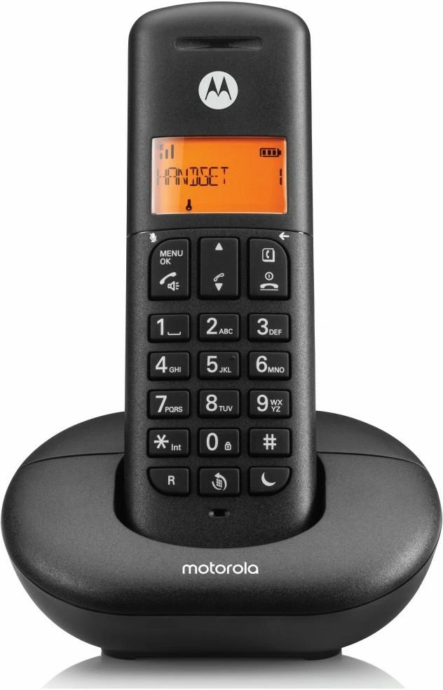 Motorola Wireless Landline Phone | E201 | Built-in display | Juodas