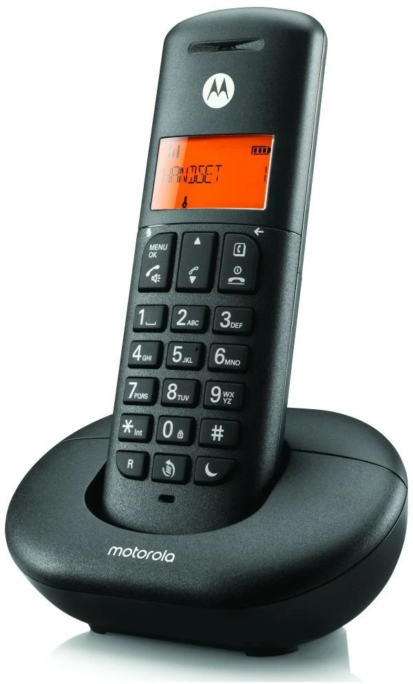 Motorola Wireless Landline Phone | E201 | Built-in display | Juodas