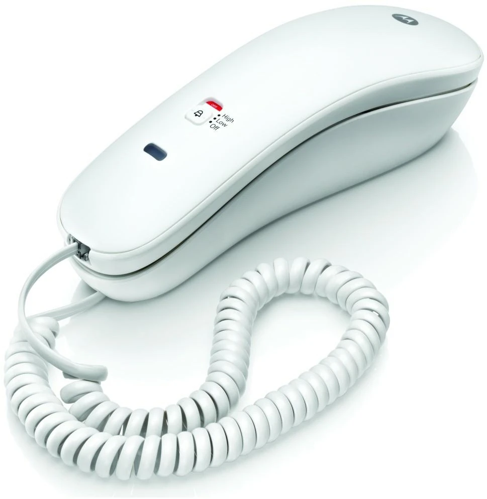 Belaidis telefonas su sieniniu laikikliu Motorola CT50 baltas