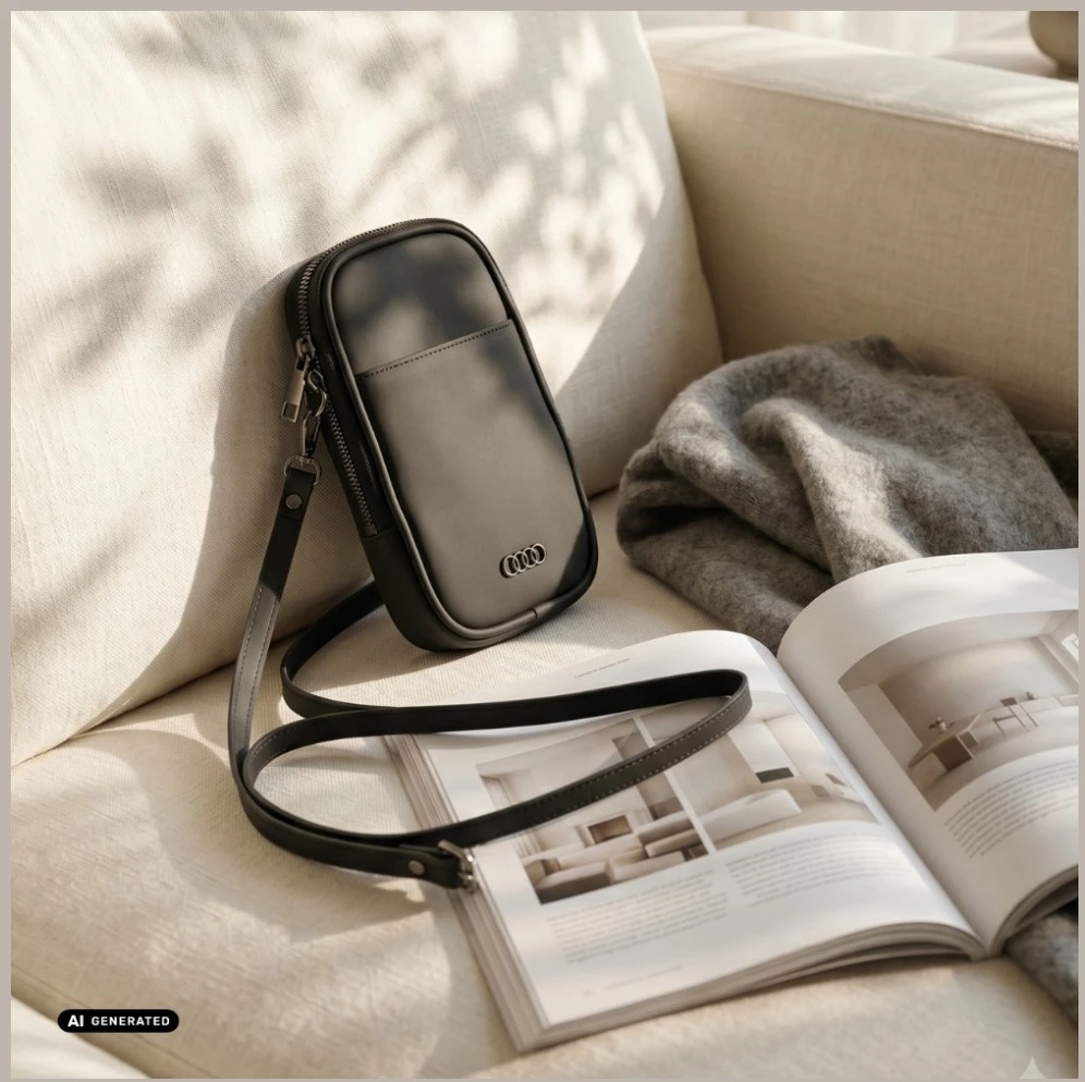 Torebka na telefon Audi GT Microfiber juoda