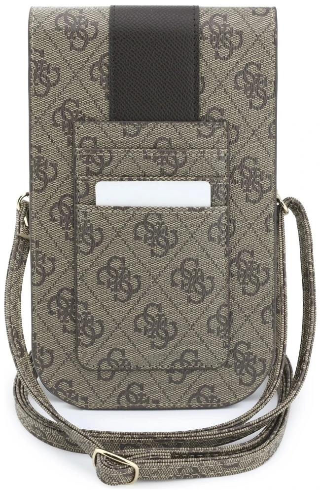 Phone bag Guess 4G & Classic Logos Stripe Strap ruda