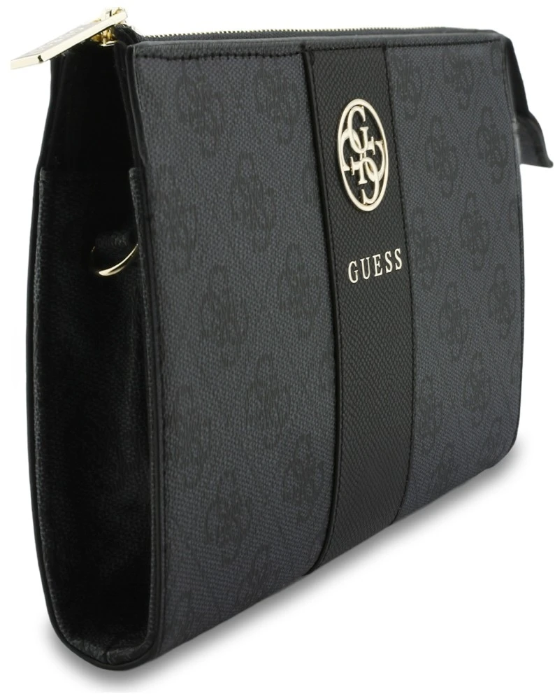 Torebka na telefon Guess 4G with Round 4G & Classic Logos Stripe juoda