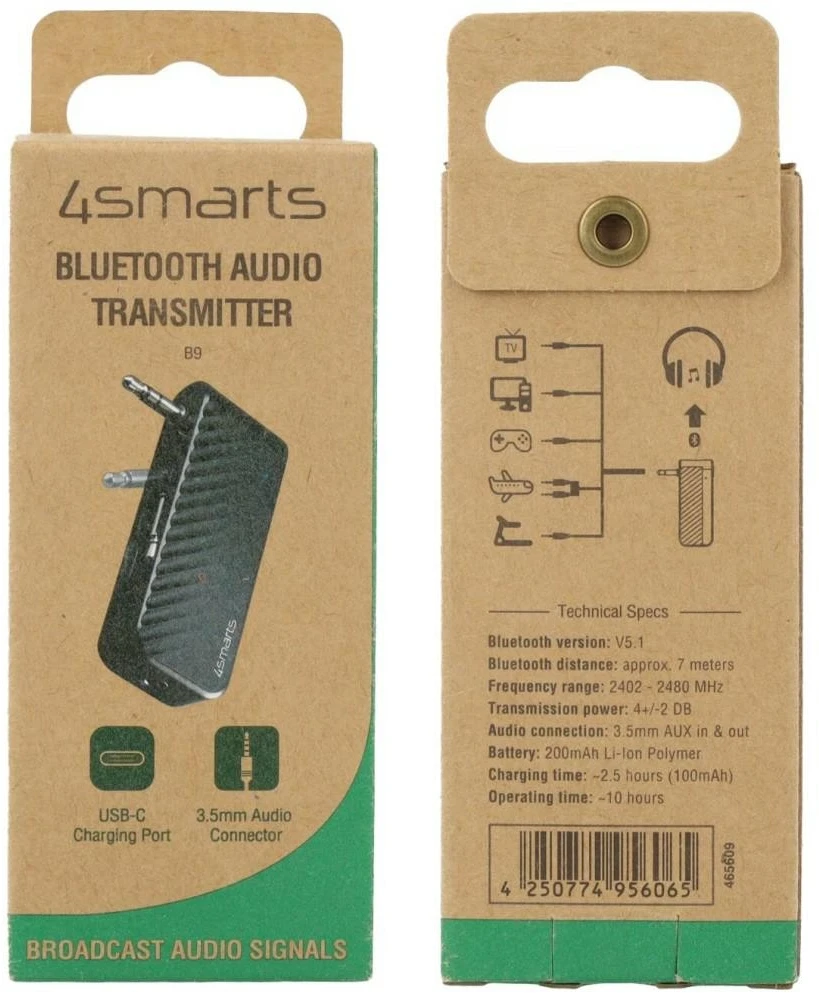 „Bluetooth“ garso siųstuvas 4smarts B9 juodas