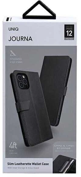 UNIQ Journa Bookdėklas Apple iPhone 12 Pro Max 6,7″ dark pilkos spalvos