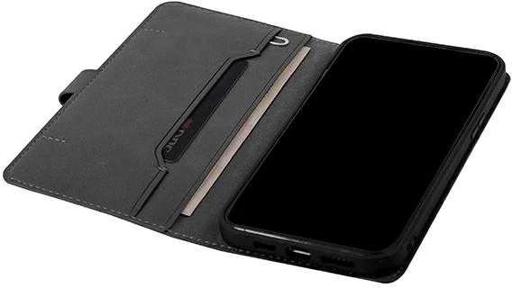 UNIQ Journa Bookdėklas Apple iPhone 12 Pro Max 6,7″ dark pilkos spalvos