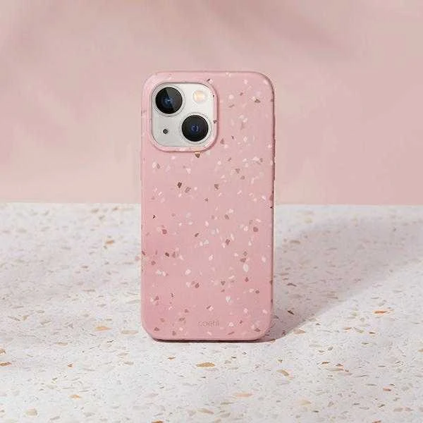 Uniq Coehl Terrazzo dėklas iPhone 14 Plus - rožinis