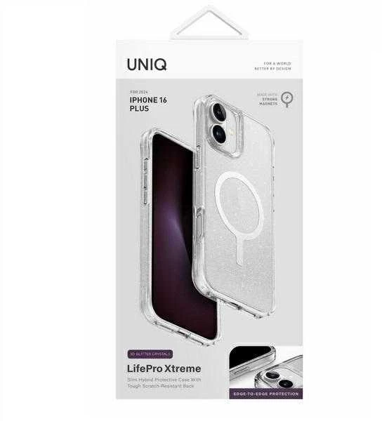 UNIQ dėklas LifePro Xtreme Apple iPhone 16 Plus 6.7" Magclick Charging skaidrus