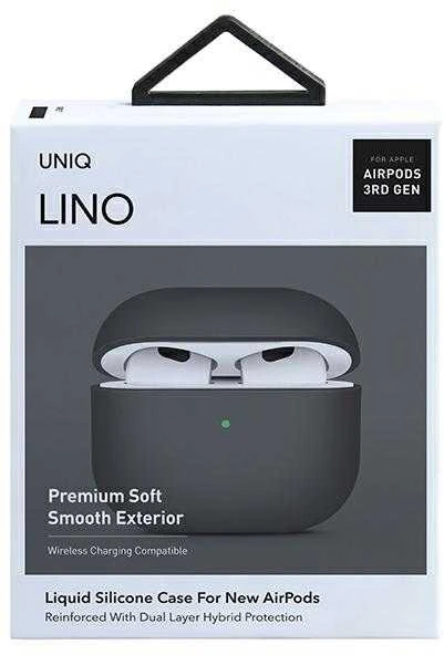 UNIQ Lino Dėklas AirPods 3 gen. silikoninis ash pilkos spalvos