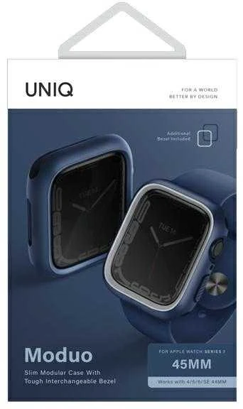 Uniq Išmaniojo laikrodžio Apple Watch 4/5/6/7/8/SE ekrano rėmelis, Pilkos spalvos, 44/45mm