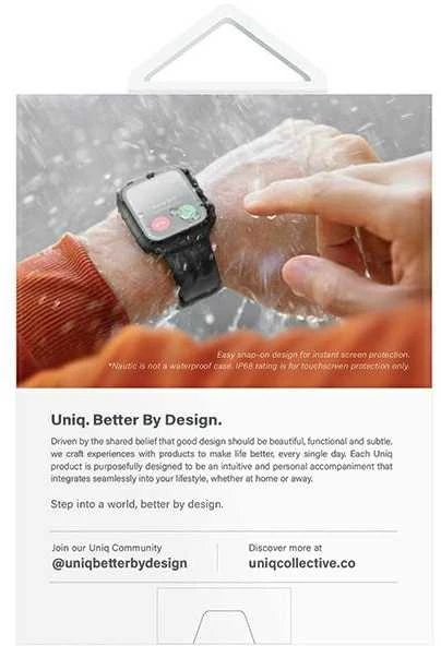 UNIQ Nautic Dėklas Apple Watch Series 7/8 41mm dove clear