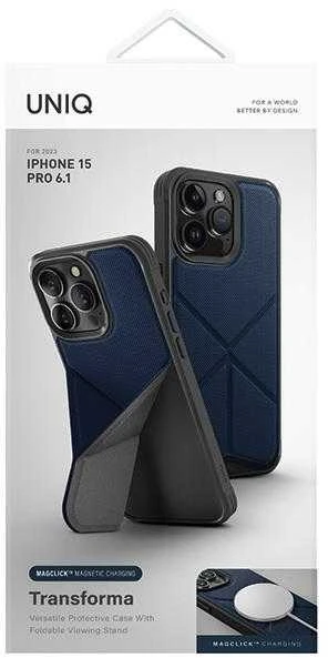 UNIQ dėklas Transforma Apple iPhone 15 Pro 6.1"Magclick Charging mėlynos spalvos