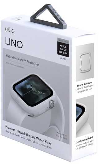 UNIQ Lino dėklas Apple Watch Series 4/5/6/SE 40mm. balandis baltas