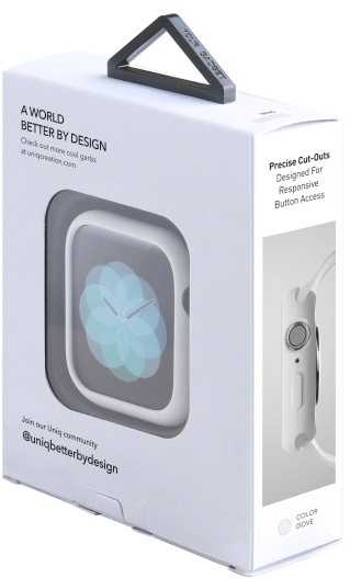 UNIQ Lino dėklas Apple Watch Series 4/5/6/SE 40mm. balandis baltas