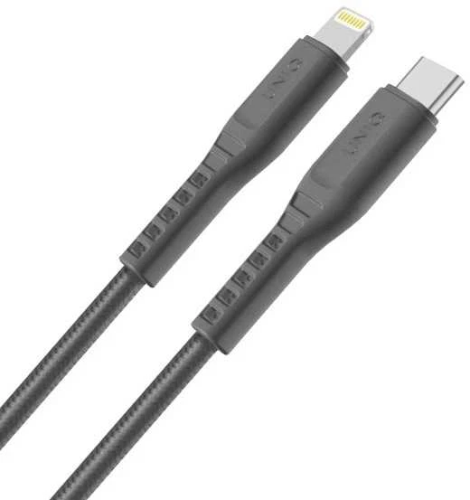UNIQ MFI Flex kabelis USB-C-Lightning 18W nailono anglies pilkas