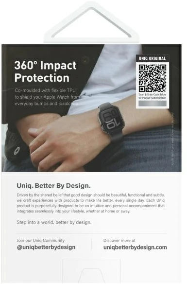 Dėklas UNIQ Valencia case Apple Watch Series 42mm midnight juodas