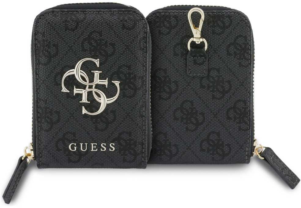 Dėklas Guess Crossbody Strap PU 4G Metal Logo + Purse juodos spalvos