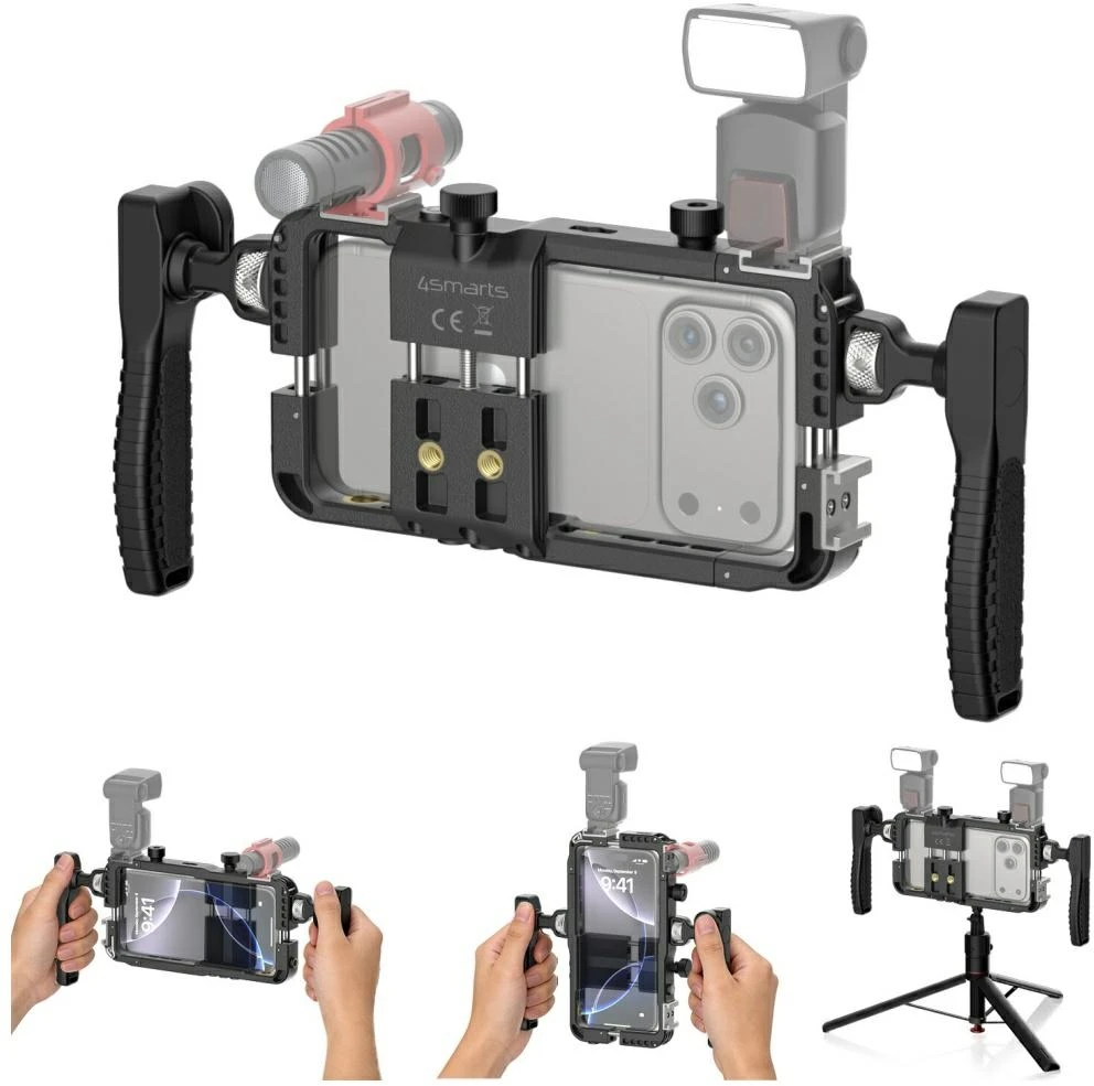Universal video set for smartphone 4smarts with wireless remote juodos spalvos