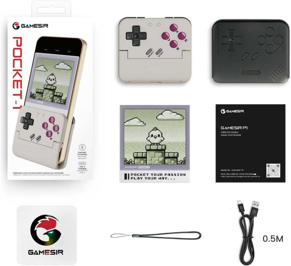 „GameSir Pocket Taco P1“ universalus mobiliųjų įrenginių valdiklis su „Bluetooth“
