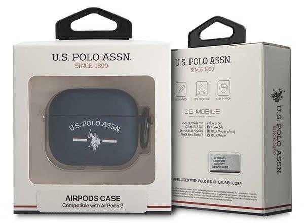 „Us Polo Assn US Polo USACA3SFGV“ dėklas „AirPods 3“ tamsiai mėlynas