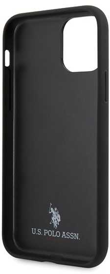 Dėklas U.S. Polo Assn US Polo USHCN65PUBK iPhone 11 Pro Max juoda/juoda Polo Type Collection