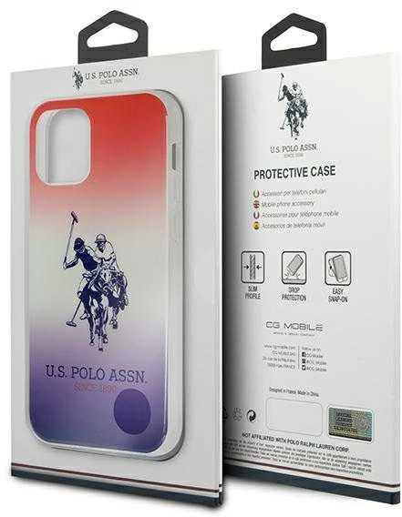 Dėklas „Us Polo Assn“ „US Polo USHCP12LPCDGBR“ „Apple iPhone 12 Pro Max 6,7" gradientų kolekcija
