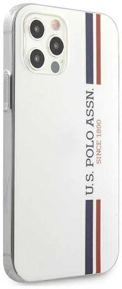 Dėklas „Us Polo Assn“ „US Polo USHCP12LPCUSSWH“ – „Apple iPhone 12 Pro Max 6,7“ baltos spalvos „Tricolor Collection“