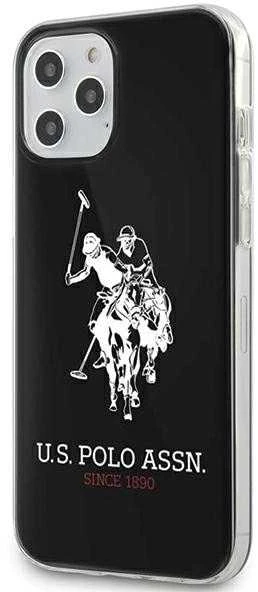 Dėklas Us Polo Assn US Polo USHCP12LTPUHRBK Apple iPhone 12 Pro Max 6,7″ juodos spalvos Shiny Big Logo