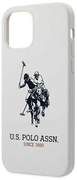 Dėklas „Us Polo Assn US Polo“ USHCP12MSLHRWH „Apple iPhone 12/12 Pro 6,1“ baltos spalvos silikoninė kolekcija