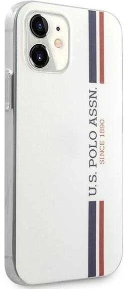 Us Polo Assn US Polo USHCP12SPCUSSWH Apple iPhone 12 mini 5,4" telefono dėklas baltos spalvos Tricolor Collection