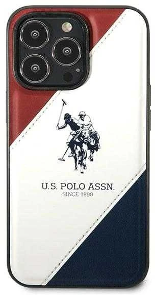Dėklas Us Polo Assn US Polo USHCP14LPSO3 Apple iPhone 14 Pro 6,1″ baltos spalvos Tricolor Embossed