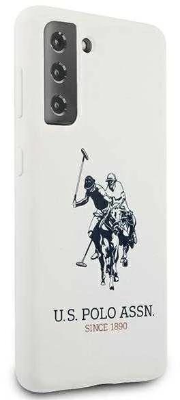 Dėklas Us Polo Assn US Polo USHCS21SSLHRWH S21 G991 baltos spalvos Silicone Logo