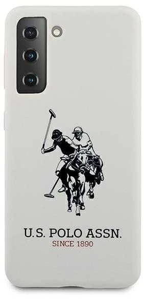 Dėklas Us Polo Assn US Polo USHCS21SSLHRWH S21 G991 baltos spalvos Silicone Logo