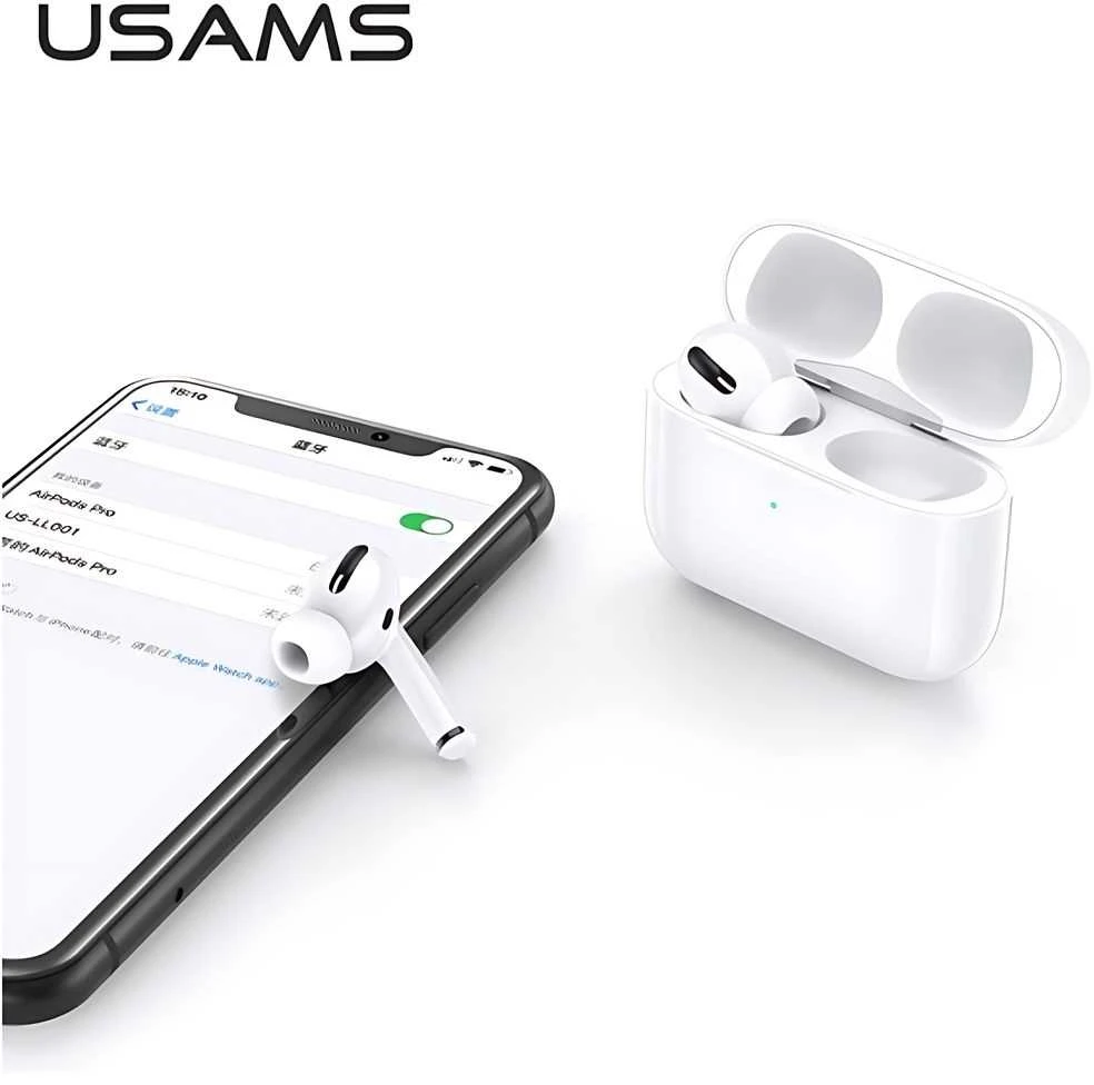 USAMS ausinės Bluetooth 5.0 TWSEmall Series belaidės baltos spalvos BHUYM01 (US-YM001)