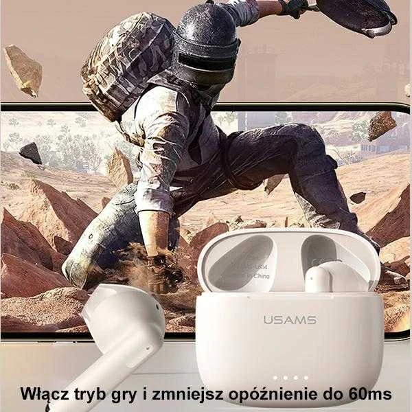Usams US14 Dual-mic ENC TWS, mėlynas