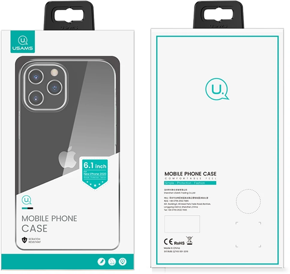 USAMS DĖKLAS PRIMARY IPHONE 12 PRO MAX 6,7" TRANSPARENT Žalias