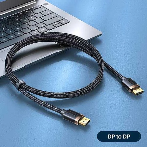USAMS DP – DP Kabelis U74 2.0m juodos spalvos 4K HD SJ531HD01 (US-SJ531)