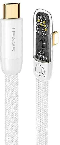USAMS kampinis USB-C kabelis su „Lightning PD 20W“ greito įkrovimo „Iceflake“ serijos 1,2 m baltas SJ583USB02