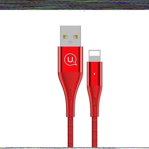 USAMS Braided U41 Lightning Kabelis 1m 2A juodos spalvos SJ391USB01 (US-SJ391) Fast Charge