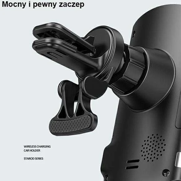 USAMS indukcinis laikiklis US-CD133 10W automatinis ventiliacijos grotelėms juodos spalvos CD133ZJ01