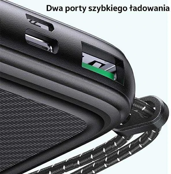 USAMS Powerbank PB56 10000mAh 22.5W 2xQC3.0+PD Fast Charge juoda/juodas 10KCD15101 (US-CD151)