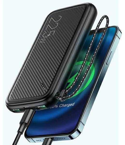 USAMS Powerbank PB56 10000mAh 22.5W 2xQC3.0 + PD Fast Charge baltos spalvos 10KCD15102 (US-CD151)