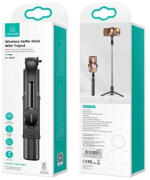 USAMS Selfie Stick Tripod juodas ZB25601 (US-ZB256)