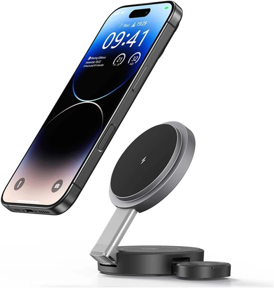 USAMS sulankstomas 3 viename 15W indukcinis telefono/Apple Watch/ausinės įkrovimas CD234WXC01 (US-CD234)