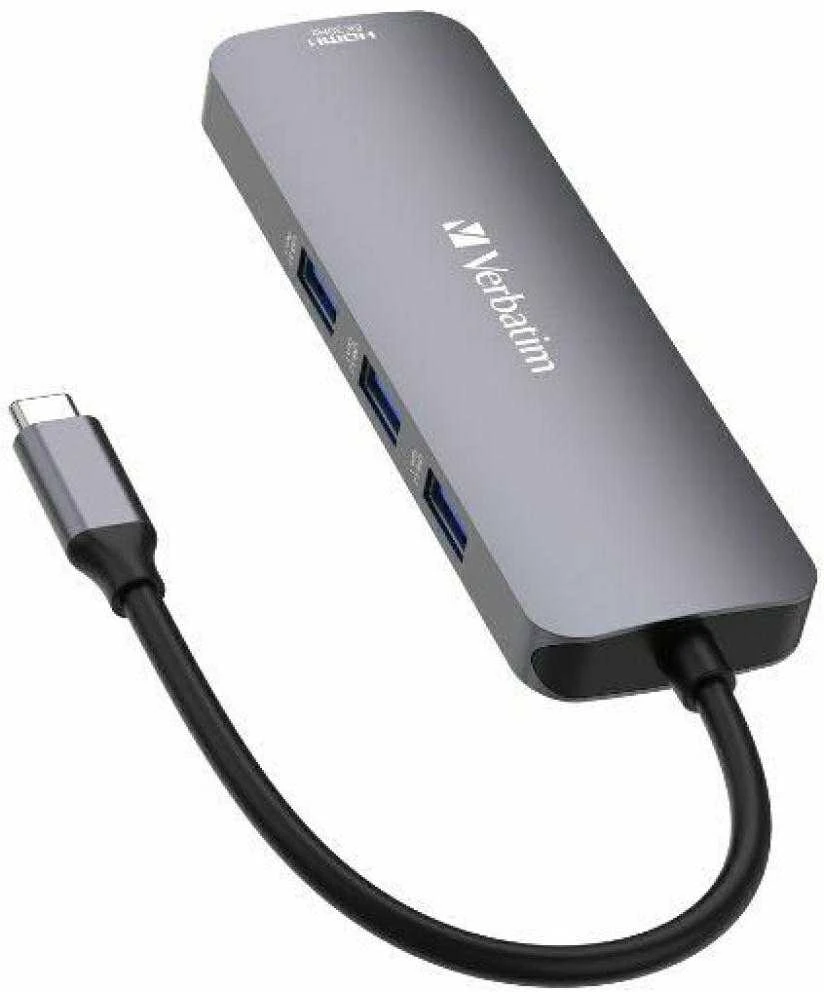 Verbatim daugiafunkcis USB-C adapteris, pilkas